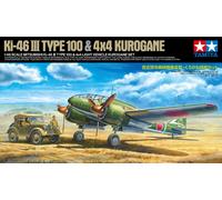 Tamiya 25217 Mitsubishi Ki-46 III Tipo 100 & 4x4 Kurogane 1/48 Escala Plástico