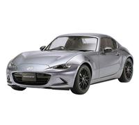 Tamiya-300024353 vehículo Tamiya 1:24 Mazda MX-5 RF-réplica Fiel, plástico, Hobby, encolado, Kit de modelismo, Montaje, sin Pintar, Color Plata, Mittel (24353)