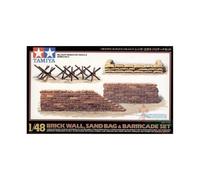 Tamiya 32508 - Accesorio para maquetas - set de ladrillos, sacos y barricada, escala 1/48