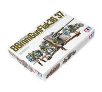 Tamiya 300035017 - Maqueta de cañón antiaéreo con motocicleta y 9 soldados (época: 2ª GM, escala: 1:35)