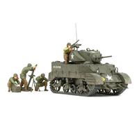 Tamiya 300035313 WWII US M5A1 Leicht Panzer - Tanque de la 2 Guerra Mundial en Miniatura con mortero y 4 Figuras (Escala 1:35)