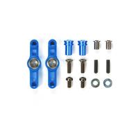 Tamiya 300054574-TT-02 Aluminio Lenkhebel-Set Azul Anodizado - Nuevo