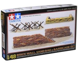 Tamiya 32508 - Accesorio para maquetas - set de ladrillos, sacos y barricada, escala 1/48