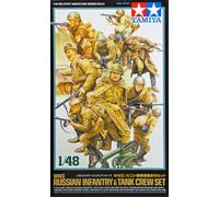 Tamiya 32521 1/48 WWII Russian Infantry & Tank Crew Set (Importación USA)