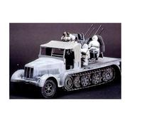 Tamiya 35050 - 1/35 WWII Dt. Cadena Media Con Vierling Flak + Equipo - Nuevo