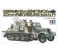 Tamiya 35050 Alemán 8 Tonelada Pista Media Sdkfz 7/1 20mm 1/35 Plastico T48