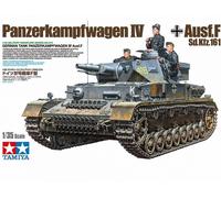 Tamiya Kit de montaje de plástico 1:35 Panzerkampfwagen IV versión F L24/75 mm réplica sin pintar