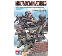 TAMIYA 35386 1:35 Figure Set German MG Troops (5) with WW2 Faithful Replica, Mod