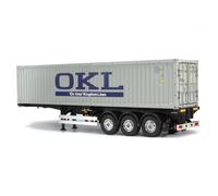 Tamiya 56377 1:14 RC 40ft Container 3A Trailer OKL - Kit de Montaje, camión RC, teledirigido, Juguete de construcción, modelismo, Manualidades