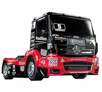 Tamiya 58683 1:14 RC M-B Race Truck Actros MP4 TT-01E Coche/vehículo teledirigido, modelismo, Kit, Hobby, Tinkering, Modelo, Montaje, Rojo/Negro