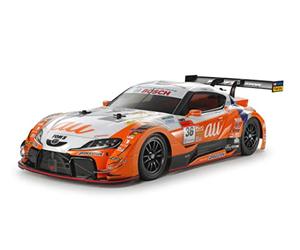 Tamiya 58703 1:10 RC au Tom's GR Supra (TT-02) - Coche teledirigido, vehículo RC, modelismo, Kit para Montar, Modelo de Kit