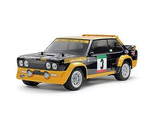 Tamiya 58723 1:10 RC FIAT 131 Abarth Olio FIAT MF-01X - Coche teledirigido, vehículo, modelismo, Montaje, Hobby, Kit RC, sin Pintar