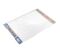 TAMIYA 70123-Placa de plástico de 0,5 mm, 4 Unidades, 257 x 364 mm, Color jardín Blanco/opulento, Medium (70123)