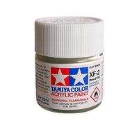 Tamiya 81702 - Pintura Acrílica Mini, Mate Blanco Frasco de 10 ml, XF-2