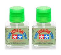 Tamiya 87038 Pegamento de cemento extrafino, punta fina, 40 ml, paquete de 2