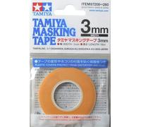 Tamiya 87208 Masking Tape 3 mm/18m - Accesorios de modelismo, Herramientas de Manualidades,Cinta Adhesiva, Cinta de enmascarar, Accesorios de modelismo