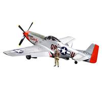 Tamiya-1/32 North American P-51D Mustang Plastic Airplane Flugzeug Kit de Modelo, Color Gris Claro, 318mm Length (60322)