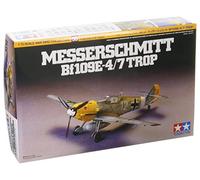 Tamiya- Messerschmitt 300060755-1:72 ME-BF 109E-4/7 Trup, avión, pie, réplica Fiel, plástico, Manualidades, Kit de Modelo, Montaje, sin Pintar (60755)