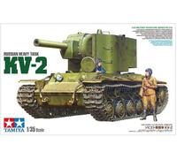 TAMIYA Rus 35375 1:35 Rus. Sw. Pz. KV-2 Gigant 152 mm - Reproducción fiel al modelo de construcción de maquetas, kit de construcción de plástico, manualidades, aficiones, pegar, maqueta, montaje, sin