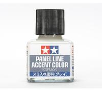 Tamiya Panel Line Accent Color para kit de modelo de plástico de 40 ml, 87133 Gris