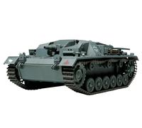 Tamiya-Sturmgeschütz Vehículo Militar 32507 1:48 Cañón de Asalto alemán III Ausf.B-Réplica Fiel al Original, plástico, Hobby, Kit de modelismo, Montaje, sin Pintar, Color unvarnished, pequeño