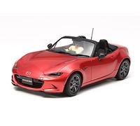 Tamiya TAM24342 300024342 Mazda Vehículo 24342-1:24 MX-5, réplica Fiel, Kit de construcción de plástico, Manualidades, maqueta, Montaje, sin Pintar, Rojo