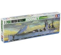 Tamiya-1/700 British Battleship Model Boat TAMIYA 1:700 Brit. Acorazado Rodney WL-modelismo, Manualidades, Hobby, Pegado, Kit de plástico, Multicolor, Talla única (77502)