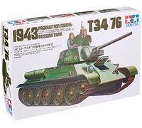 Tamiya Tamiya-35059 35059 T34/76 1943 Russian Tank 1:35 Kit de Modelo Militar, Color Verde, 1/35 Scale (TAM35059)