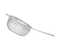 Tamiz， Cesta coladora con mango largo, cesta for freír de alambre redondo cocina, espumadera for alimentos, Pasta, espaguetis y fideos(34.5X18CM)