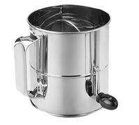 Tamiz de azúcar en polvo: herramienta de colador ďe polvo đe metal, separador d́e malla fina, dispositivo d̄e horneado dé cocina manual, dispensador ďé mezcla seca uniforme | Aparato đé filtrado d́é h