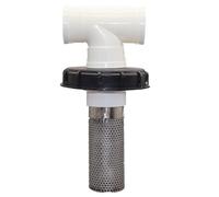 Tamiz de filtro de agua Tonnen | Cap filtro de entrada de agua de lluvia | Cubierta del tubo de filtro Ründeim | PASO para la manguera con protección de follaje suciedad filtro asiento