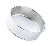 Tamiz de harina de acero inoxidable de mano, práctico tamiz de malla fina redonda para polvo y azúcar, colador profesional para hornear pasteles, tamiz de harina