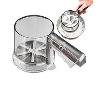 Tamiz De Harina Para Hornear - Tamiz De Malla De Acero Inoxidable, Jorobas De Doble Capa, Diseño Semi-Automático, Herramienta De Cocina Fácil Con Mango | Ideal Para Hacer Pasteles P