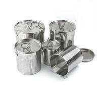 tamiz de harina， Tamiz de harina de acero inoxidable, 1 unidad, bolsa for condimentos de guiso, cesta for salmuera, cesta for salmuera, filtro for sopa(8)