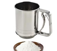 Tamiz de harina, tamiz doméstico, tamiz de azúcar en polvo, tamiz de doble capa, colador de harina, colador de harina, herramientas para hornear, tamiz de cocina, colador de azúcar en polvo, tamiz de
