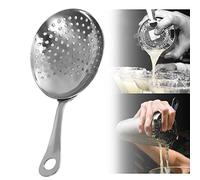 Tamiz de la Barra en Acero Inoxidable, Colador de cóctel de barra 304 Acero inoxidable Julep Elegante Colador Cuchara Bar Bebida de hielo Filtro mixto Herramienta para herramientas de barman