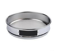 Tamiz de laboratorio de 20 cm, colador de malla fina para clasificación de polvo, dispositivo de detección de laboratorio con marco cromado, 4 a 600 opciones de malla (malla 18)