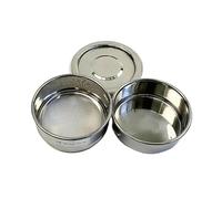 Tamiz de laboratorio de malla, Juego de tamices de laboratorio galvanizados de 10 cm con tapa y base, malla 10-600, paquete de 1(40 mesh(0.45mm))