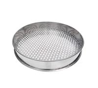 Tamiz de laboratorio, tamiz vibratorio de orificios redondos con abertura de 1-50 mm, diámetro de 10-35 cm, malla de acero inoxidable 304, 1 unidad (45 mm x 30 cm).(45MMx15CM)