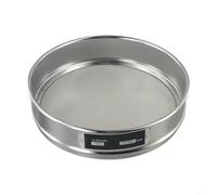 Tamiz de malla cromada de 20 cm para inspección de muestras y pruebas de medicamentos con parte inferior de pantalla de acero inoxidable y variaciones de tamaño de malla disponibles (malla 100)