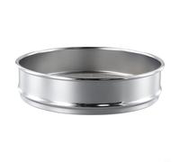 Tamiz de malla cromada de 20 cm para inspección de muestras y pruebas de medicamentos con parte inferior de pantalla de acero inoxidable y variaciones de tamaño de malla disponibles (malla 20)