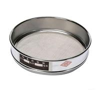 Tamiz de malla de acero inoxidable con marco cromado de 20 cm de diámetro para ensayos de grano de medicina y cenizas de metal con aberturas que van de malla de hasta 600 mallas (malla 500)
