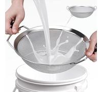 Tamiz de malla fina | 60 Mesh Seven | Tamiz de malla fina de acero inoxidable | Robusto óxido -extendido de filtro lavable sin óxido para procesamiento de color y eliminación de cont