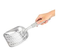 Tamiz de para Gatos de Acero Inoxidable, Pala Profunda Eficiente para Inodoro para Gatos, 14,2x5,1x1,6 Pulgadas, 1 Pieza (Grey)
