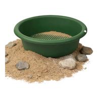 Tamiz de suelo para jardinería, herramienta de malla de 35,5 x 30,2 x 7,2 cm, separador de pellets apilable a prueba de óxido, filtro duradero para suciedad de , equipo de dorado para