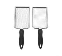 Tamiz de suelo resistente para tareas de jardinería, con un mango y pala combinada para clasificar tierra, arena, rocas y compost, hecho de acero inoxidable y ABS