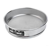 Tamiz estándar de prueba de laboratorio de acero inoxidable de 20 cm, marco cromado, apertura de malla 10-100 para inspección farmacéutica alimentaria-química (malla 40)