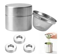 Tamiz Matcha y Bote Almacenaje Contenedor Acero Inox con Agitadores