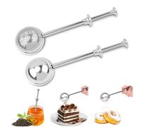 Tamiz pequeño de harina, agitador de harina, agitador de azúcar en polvo, plumero de harina para hornear pan, suministros para hornear para panaderos caseros, suministros para hornear pan de masa