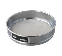 tamiz plateado cromo de la prueba de los 20cm con la malla del acero inoxidable 304 para el análisis del polvo de la arena del suelo del laboratorio y la separación industrial de la partícula de 4 a